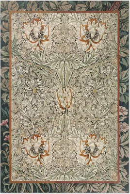 Produktbild von Geißblatt von William Morris – Vinylteppich – 100x150 cm – Indoor Teppich – Flur – Pflegeleicht – Modern