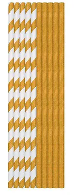 Produktbild von Duni Strohhalme, Gold 25 Stück Papier | 10 Stück