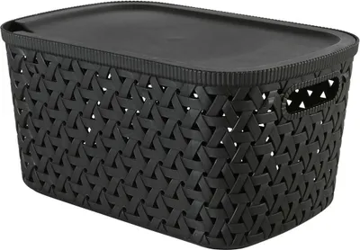 Produktbild von Korb "tressy" aus schwarzem kunststoff 6,7l - 5 five simply smart