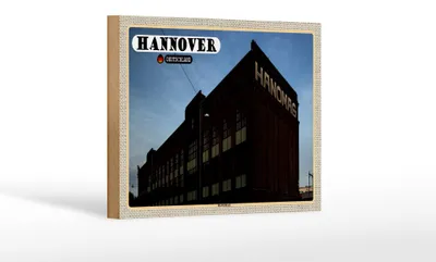 Produktbild von Holzschild Städte Hannover Hanomag Maschienenbau 18x12 cm Dekoration
