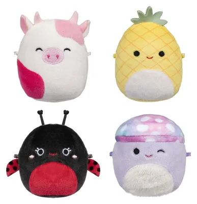 Produktbild von Squishmallows kuschelige Plüsch-Mikromallows – Maui, Trudy, Caedyn, Minya, 4er-Pack