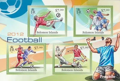 Produktbild von Briefmarken Salomoninseln 2013 Mi 1666-1669 Kleinbogen (kompl. Ausg.) postfrisch Fußball 2012