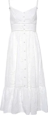 Produktbild von Buffalo Midikleid mit hochwertiger Lochstickerei weiß Größe 48