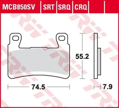 Produktbild von TRW Bremsbelagsatz MCB850CRQ ZX6R Ninja ZX636E