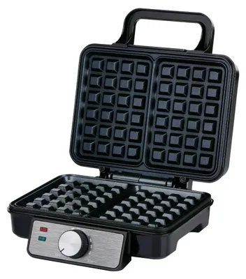 Image de Gaufrier Alpina 1200 W - Gaufrier double pour 2 gaufres avec température réglable - Gaufrier belge avec revêtement antiadhésif et voyants lumineux