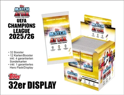 Produktbild von Topps Topps Match Attax Champions League 2025/26 | 1x Display je (32 Booster)