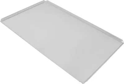 A baking sheet on a white background.