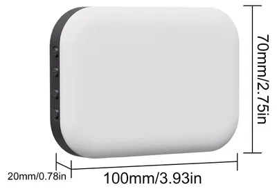 Obrázek produktu pro LED fotografické světlo, 60 LED diod, přenosné, dobíjecí, s funkcí nabíjení telefonu, 3 režimy osvětlení, 10 úrovní jasu pro fotoaparát, smartphone, natáčení videa