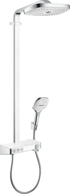 Image de Hansgrohe Tuyau de douche Raindance Select Weiss / chrom mit Kopfbrause Raindance E Air 3jet 300mm