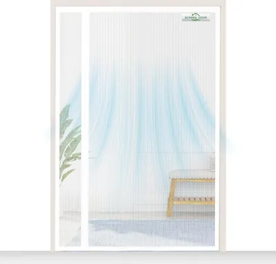 Zdjęcie produktu dla Magnetyczna moskitiera do drzwi balkonowych 110 x 240 cm Biała Łatwy montaż