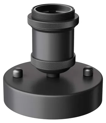 Image de ledscom.de : Plafonnier/Douille RETRA, noir mat, 1 ampoule E27, max. 60W