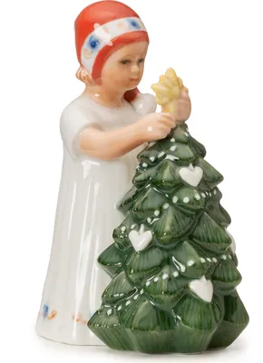 Produktbild von Royal Copenhagen Weihnachten 'Elsa schmückt Mini-Baum - weiß'