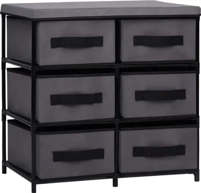 Produktbild von "2026 Moderne"Buffetschrank - Küchenschrank(1 pc) klassische - mit 6 Schubladen 55×29×55cm Grau Stahl - Kommoden DEMöbel675911