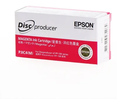 Zdjęcie produktu dla Epson Discproducer Ink Cartridge, Magenta (MOQ=10), Purpurowy, Tusz na bazie pigmentu, 1 szt.