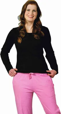 Produktbild von 3Crowns Damen Pyjama 51110449 Schwarz/Rosa L 44/46