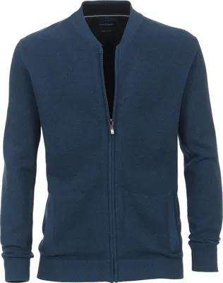 Produktbild von CASAMODA Herren Strickjacke Langarm Regular-Fit Petrol 4XL