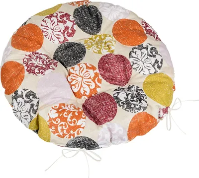 Immagine prodotto di Cuscino BERTA trapuntato rotondo - diametro 40 cm - Marrone,Borgogna,Arancione