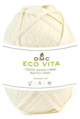 Produktbild von DMC Eco Vita Raffia 50 g Nachhaltiges Garn aus Holzfasern 100 m Farbe 031 - Weiß