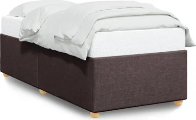 Produktbild von vidaXL Bettgestell ohne Matratze Dunkelbraun 80x200 cm Stoff