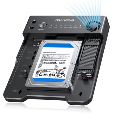 Produktbild von GrauGear Klonstation für M.2 NVMe/SATA SSDds & 2.5"/3.5" HDD