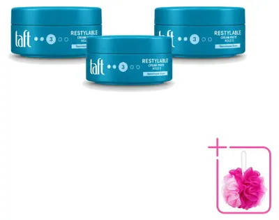 Produktbild von 3 x Taft Stylingpaste Herstylebaar - Flexibele Hold - 150 ml - Sparpackung - 3 Stücke