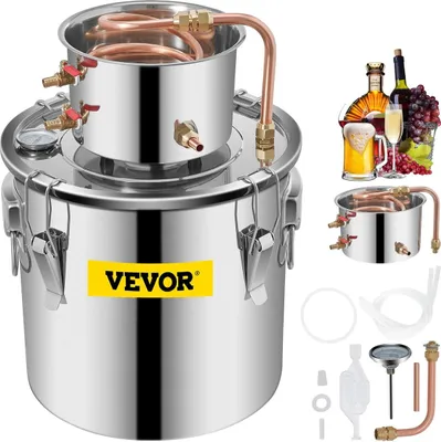 Obrázek produktu pro Sada na destilaci Vevor Moonshine Still Distillery Kit 5,5 galonu Sada na destilaci éterických olejů s vodní pumpou