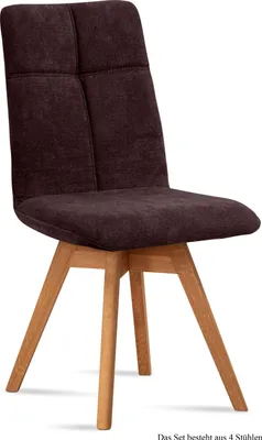 Produktbild von Esszimmerstuhl drehbar (4er-Set) Dorea 47x92x60 Eiche geölt/Espresso