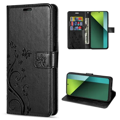 Produktbild von Hülle Xiaomi Redmi Note 13 Pro 5G Handy Tasche Handyhülle Wallet Case Flip Cover Schwarz