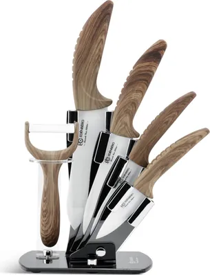 Produktbild von EDENBERG Messer-Set 6 tlg Küchenmesser Schäler Kochmesser Brotmesser Schneidmesser EB-7751W