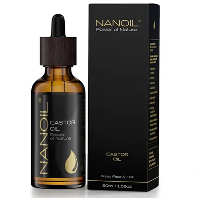 Image de Huile de Ricin Nanoil – huile de ricin naturelle, pressée à froid et non-raffinée pour les soins du visage, du corps et des cheveux