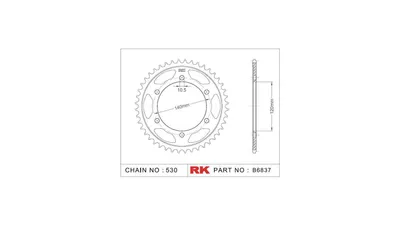Obrázok produktu pre RK Kettenrad 530 45Z Stahl Schwarz