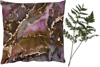 Produktbild von MuchoWow® Zierkissen Sofakissen Wohnzimmer Dekokissen 60x60 cm Marmor - Gold - Stein - Abstrakt - Sitzfläche - Foto Polster