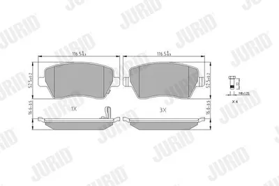 Produktbild von JURID Bremsbeläge Satz Vorne für SUZUKI SWIFT III (MZ, EZ) 573255J