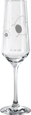 Produktbild von Mr. & Mrs. Panda Champagnerglas Avocado Tanzen - Transparent - Geschenk, Trinkglas, Party, Kelchglas, Musik, Sektkelch, Sektglas, Singen, Glas, Feier