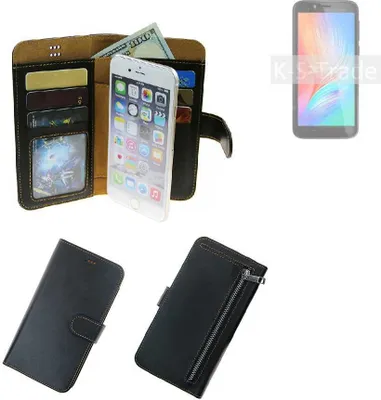 Produktbild von K-S-Trade Schutz Hülle kompatibel mit Gigaset GS3 Klapphülle Case Phone cover Slim Handytasche Handy Hülle schwarz aus Kunstleder (1 Stk)