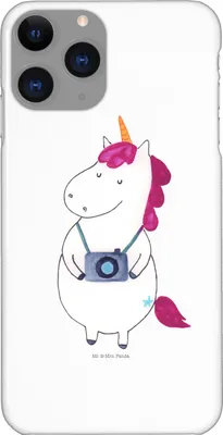 Produktbild von Mr. & Mrs. Panda Iphone 11 Pro Handyhülle Einhorn Fotograf - Weiß - Geschenk, Kamera, Unicorn, Premium Kunststoff, Handy Case, Einhörner, Weltenbummler, Städtereise
