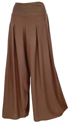Produktbild von Boho Hosenrock, Weite Sommerhose - Braun, Damen, Viskose, Größe: S/M