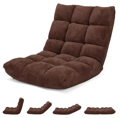 Image de Fauteuil de sol FANTASK avec dossier réglable, rembourré, et coussin lombaire pliable