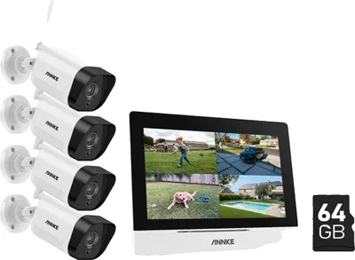 Immagine prodotto di Sistema TVCC wireless, touchscreen da 7 pollici, audio bidirezionale, telecamera 4PCS da 5MP 64G
