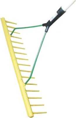 Produktbild von JOST Kunststoff-Gartenrechen, 16 Zinken, 640 mm, mit Stiel