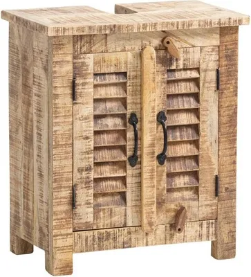 Produktbild von Waschbeckenunterschrank Caribou I Badschrank aus Massivholz