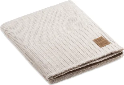 Produktbild von Knit Factory Lynn Plaid Teddy - Beige - 160x130 cm