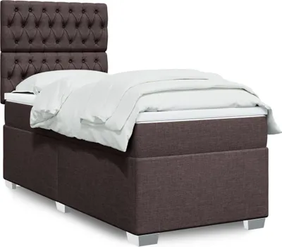 Produktbild von Möbel Boxspringbett mit Matratze Dunkelbraun 80x200 cm Stoff - Polsterbett 3290325