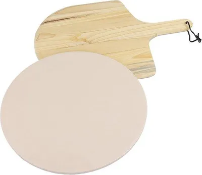 Zdjęcie produktu dla Kamień do pizzy 33 cm do pieca opalanego drewnem, grilla i węgla drzewnego, tradycyjny