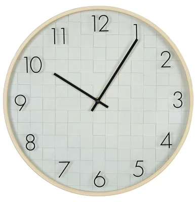 Produktbild von BELIANI Wanduhr Weiß 40 cm Rund Analog mit Zifferblatt Minimalistisches Design Klassisch