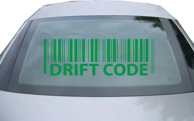 Produktbild von Indigos UG - Aufkleber Heckscheibe & Motorklappe DE6416 - grün - 600x199 mm - driftcode - Auto Scheiben Fenster Heckklappe Tuning Racing JDM - Die cut