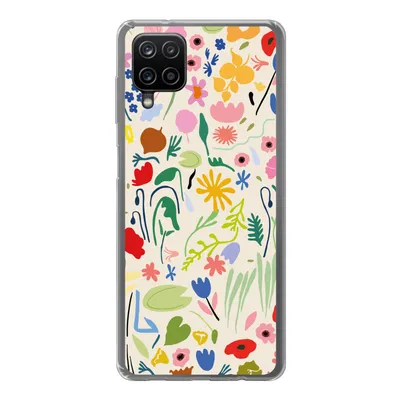 Produktbild von MuchoWow® Handyhülle Schutzhülle Hülle für Samsung Galaxy A12 Blumen - Muster - Pflanzen Silikon Softcase Handy Hülle - Bild