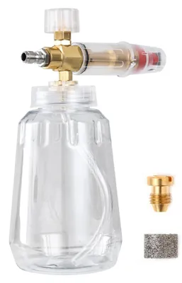 Schaumkanone 1 l für Hochdruckreiniger, verstellbare Düse, 1/4" QC