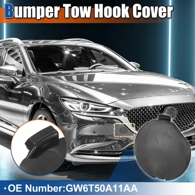 Image de Cache De Crochet De Remorquage Avant Pour Pare-Chocs De Voiture, Noir, AdaptšŠ pour Mazda 6 Atenza 2018-2021 No.Gw6T50A11Aa - Pack De 1