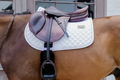 Produktbild von Kentucky Horsewear Springschabracke Saddle Pad Diamond Rope Jumping Schabracke White Full